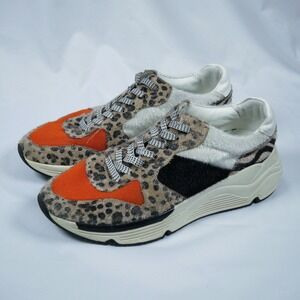 White Raven Women Leopard Zebra Print Faux Man MaSneakers Orange US‎ 7.5 de M